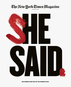 the new york times magazine cover for she said