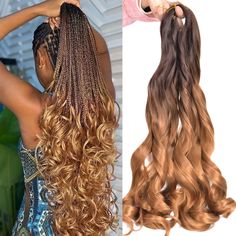 Smarter ShoppingBetter LivingAliexpress.com Curly Braiding Hair, French Curls, Curl Braids, Vacation Hair, Ombre Braid, Braiding Hair Extensions