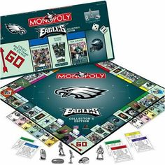 the monopoly eagles board game is on display