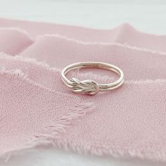 Silver Infinity Knot Ring Silver Rings Ideas, Ring Designs Silver, Cute Wire Rings, Ring Design Silver, Granddaughter Jewelry, Silver Ring Design, Infinity Knot Ring, Purity Ring, Interlocking Ring