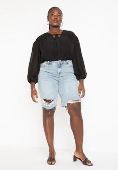 City Shorts | Eloquii Ticket Style, Denim Skort, City Shorts, Plus Size Pants, Swimsuits For All, Jena, Personal Marketing, Pocket Design, Recycled Cotton