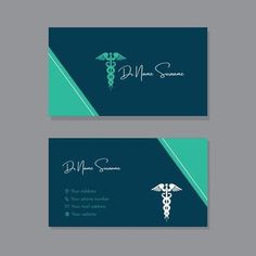 two business cards with medical symbols and the words, drm science written on them