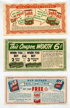 two coupons are shown in red and green, with the price for each one