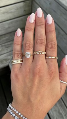 35 Classic and Modern Basic Acrylic Nail Designs for 2024 #ClassicAcrylicNails #ModernNailDesigns #BasicAcrylics #2024NailTrends #ChicNailIdeas #ElegantManicure #TimelessNailArt #StylishNails #NailGoals2024 #AcrylicNailInspo Engagement Nail Inspiration, Oval Cushion Cut Engagement Ring, Nails For Honeymoon, Hidden Halo Cushion Cut Engagement Ring, Kim K Nails Short, Oval Cushion Engagement Ring, Rings With Engagement Ring, Nails With Engagement Ring, Nails For Engagement Ring