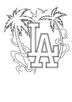 the los angeles lakers logo with palm trees