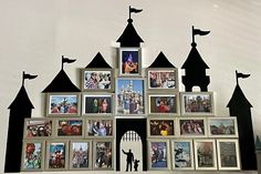 there is a castle made out of pictures