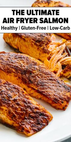 Air fryer salmon recipe Fried Salmon Recipes, Salmon In Air Fryer, Air Fryer Recipes Salmon, Air Fryer Salmon, Healthy Air Fryer, Fried Salmon