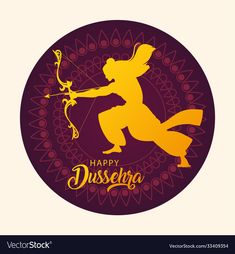 the silhouette of a girl with a bow and arrow in her hand is happy dusseria