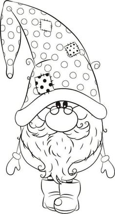 a cartoon gnome with glasses and a hat