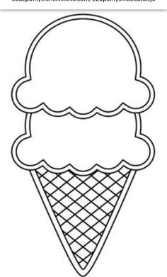 an ice cream cone with the word happy birthday on it's front and bottom corner