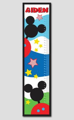 mickey mouse growth chart with stars on it