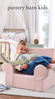 Add our comfy, best-selling Anywhere Chair® to any room and create a special spot just for them for reading or relaxing. Designed with a kid-friendly handle, plush padding and soft fabric, the lightweight seat is easy for little ones to tote around the house Healthy Bedroom, Top Gifts For Kids, Spring Bedroom, Washable Slipcovers, Soft Seating, Comfy Chairs, Decor Home Living Room, Covered Porch, Kids Chairs