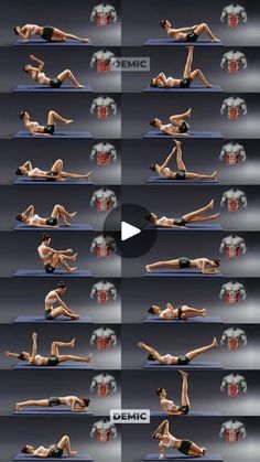 a series of photos showing the different positions of a woman's legs and body