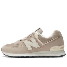 New Balance 574 'Cream Brown' U574WO2 (SNKR/Unisex/Low Top/Non-Slip/Wear-resistant/Shock-absorbing) New Balance Style, Shoes Ads, Spring Capsule Wardrobe, New Balance 574, Mens Lifestyle, New Balance Men, Retro Shoes, New Balance Women, New Balance Shoes