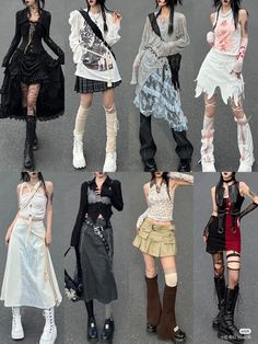 Best Kpop Outfits, Clothes Layering, Ribbon Outfit, Fashion Outfits Cute, Types Of Clothes, 2000s Japanese Fashion, Pattern Skirt, E Girl, Swaggy Outfits