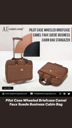 Luggage Accessories, Business Travel, Faux Suede, Camel, Wheel, Money