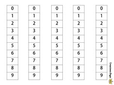 two rows of numbers with the same number on each row and one row below them