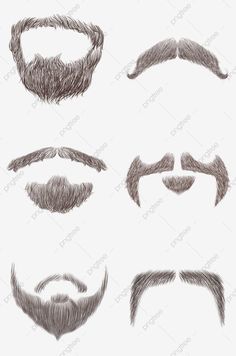 the different types of beards and mustaches are shown in this drawing lesson, which shows