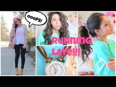 Running Late For School ⎜Quick Hair fixes, Makeup, & Outfit Ideas! Everyday Makeup For School, School Makeup Tutorial, Running Late Hairstyles, Diy Hair Hacks, Quick Hairstyles For School, Back To School Makeup, Late For School, Fix Makeup, Quick Hair