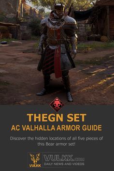 an advertisement for the eldern set, which includes two armors and one helmet