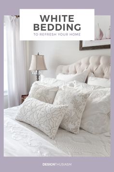 One of the easiest ways to refresh your home is with new bed linen. Here are some ideas for white bedding and other luxury bedding options.  ​Luxury white bedding  ​Best white bed linen  ​High-end white bedding sets  ​Luxury bed linen ideas  ​White bedding for a luxurious bedroom