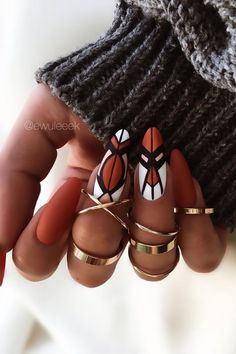 Sassy Nails, Abstract Nail Art, Trendy Nail Art Designs, Geometric Nail, Trendy Nail Art, Chic Nails, Dope Nails, Matte Nails, Gorgeous Nails