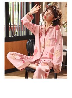 combed cotton pajamas women's cardigan long sleeve sleepwear for Autumn and winter Relaxed Fit Long Sleeve Winter Sets, Winter Long Sleeve Relaxed Fit Sets, Winter Sets With Relaxed Fit And Long Sleeves, Spring Long Sleeve Sleepwear For Pajama Party, Spring Long Sleeve Pajama Party Sleepwear, Spring Long Sleeve Sleepwear, Long Sleeve Pajama Sets For Fall, Spring Long Sleeve Loungewear Sleepwear, Long Sleeve Spring Loungewear Sleepwear