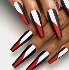 Sassy Nails, Red Nail, Acrylic Nails Coffin, Luxury Nails, Fire Nails, Coffin Nails Designs, Dope Nails, Creative Nails