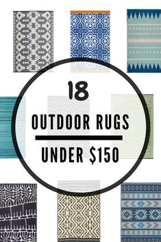 an image of outdoor rugs under $ 150