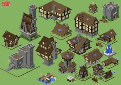 an old - fashioned computer game with lots of buildings and other items on the screen