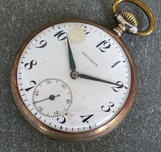 Amazing  collectible antique sterling silver pocket watch Galonne Drusus-15rubis. Case: Sterling silver. Very high quality of silver/0.800/. Swiss made about 1900s. Movement: Very nice and precise- hand wind movement-15rubis Ancre.  Double cover on the back side-there is stamps-0.800. White color dial with black numbers and arrows.Watch is oiled and cleaned.Works fine and shows the correct time.In good vintage condition, note that numbers 11 and 5 have deletions. Fantastic gift for vintage loving men or collectors.Comes in a gift box.All watches are serviced by a master watchmaker-before being sent, each watch is tested again to make sure it shows the exact time.All pictures are real you get exactly the subject from the photos and everything I suggest is authentic without imitations.Enjoy Father Of Groom Gift, Nurse Jewelry, Old Watch, Wind Movement, Nurse Watch, Black Numbers, Mechanical Pocket Watch, Silver Pocket Watch, Groomsmen Gifts Personalized