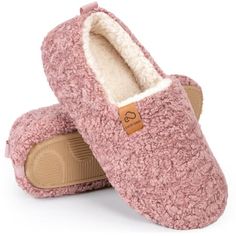 These slippers are designed with simplicity and comfort in mind. Made from a plush fleece exterior and interior. Size: S.  Color: Pink.  Gender: female.  Age Group: adult. Warm Slippers Women, Caring For The Elderly, Slippers For Kids, Airplane Pillow, Women's Cowboy Boots, Sneakers Slippers, Ladies Slippers, Chef Coat, Sweet Gift Ideas