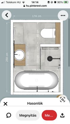 the floor plan for a small bathroom