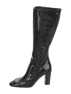 Celine Patent Leather Mid-Calf BootsBlackSquare-ToesConcealed Zip Closure at SidesDesigner Fit: Boots by Celine typically run a half size small. Celine Betty Boots, Celine Jacno Boots, Celine Patapans Boots, Patent Leather Boots, Mid Calf, Boot Shoes Women, Patent Leather, Leather Boots, Shoe Boots