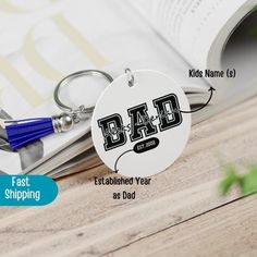 Personalized DAD Keychain with Kids' Names and Established Year - Custom Father's Day Gift, Dad Keychain with Child's Names and Est. Date Dad Keychain, Kids Names, Show Appreciation, A Father, Daily Essentials, Car Keys, Gifts For Father, Kid Names