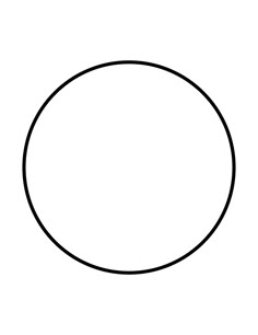 a black and white drawing of a circle