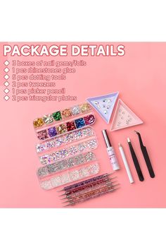 XIFEPFR Nail Art Rhinestones Kit, Crystal AB&amp;Clear Gems, Multi Shapes Flatback Glass Rhinestones, Nail Foil with Makeup Glue Nail Accessories, 3D Nail Charms for Women DIY Nail Decorations Crafts Face Rhinestones, Nail Foil, Face Gems, Dotting Tool, Clear Face, Nail Art Rhinestones, Foil Nails