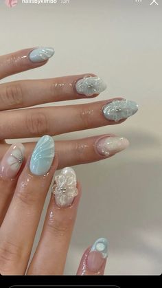 Ten Nails, Hello Nails, Summery Nails, Pretty Gel Nails, Really Cute Nails, Soft Nails, Short Acrylic Nails Designs, Nails Desing, Beach Nails