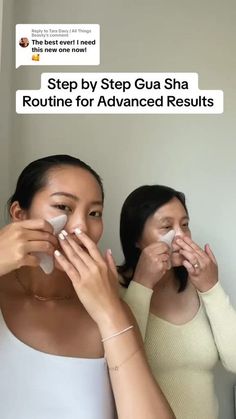 Jade Gua Sha, Facial Routine Skincare, Haut Routine, Facial Massage Routine, Face Yoga Facial Exercises, Facial Routines, Serious Skin Care, Face Exercises, Yoga Facial