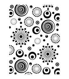 an abstract black and white pattern with circles