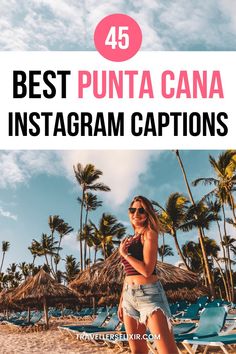 Best Punta Cana Instagram captions & quotes Instagram Captions Cute, Puns Quotes, Vacation Captions, Short Captions, Beach Captions, Punta Cana Resort