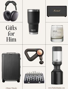 gifts for him with headphones and other items