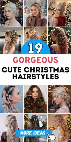 Hair Ideas For Christmas, Buns And Braids, Cute Christmas Hairstyles, Sophisticated Updo, Christmas Makeup Simple, Holiday Hairstyles Easy, Easy To Do Hairstyles, Kids Hairstyle