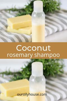 Coconut Shampoo Diy, Our Oily House, Shampoo Diy, Diy Shampoo Recipe, Shampoo Bar Recipe, Rosemary Shampoo, Natural House