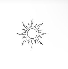 the outline of a sun on a white background