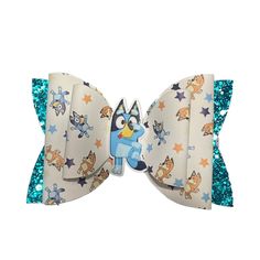 Handmade Bluey Hair Bow Alligator Clip Handmade Hair Bows, Kids Hair Accessories, Mickey Ears, Hair Bow, Kids Accessories, Alligator, Hair Bows, Kids Shop, Color Blue