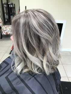 Extreme ash blonde balayage Balayage Hair Blonde Short, Grey Blending, Balayage Hair Ash, Ashy Blonde, Going Grey, Ash Blonde Balayage, Grey Hair Inspiration, Beautiful Gray Hair, Balayage Hair Dark