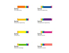 the logos for different types of business and company names are shown in rainbows, blue, green, red, yellow, orange