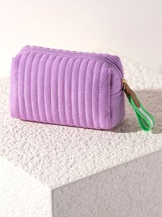 Shiraleah Ezra Small Boxy Cosmetic Pouch, Lilac Large Cosmetic Bag, Odds And Ends, Monogram Styles, Small Pouches, Makeup Bags Travel, Monogram Gifts, Wallet Accessories, Toiletry Bags, Cosmetic Pouch