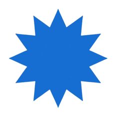 a blue star shaped object on a white background